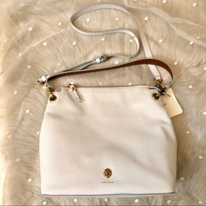 Anne Klein White Leather Hobo Bag